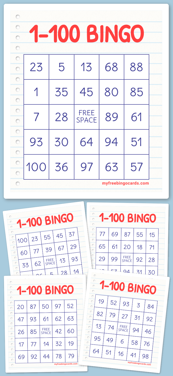 Virtual 1-100 BINGO