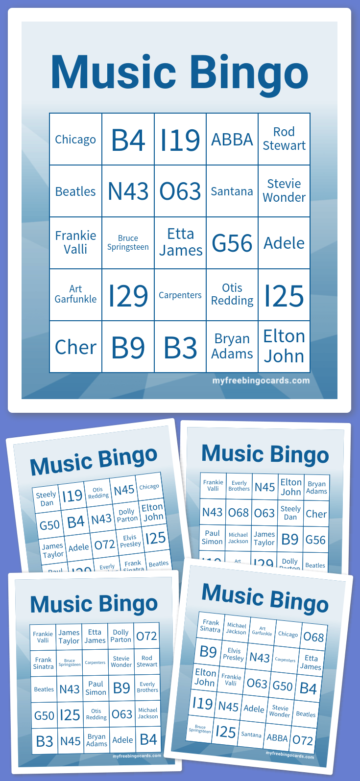 Virtual Music Bingo