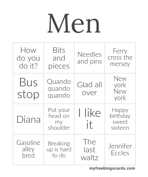 Edit bingo cards