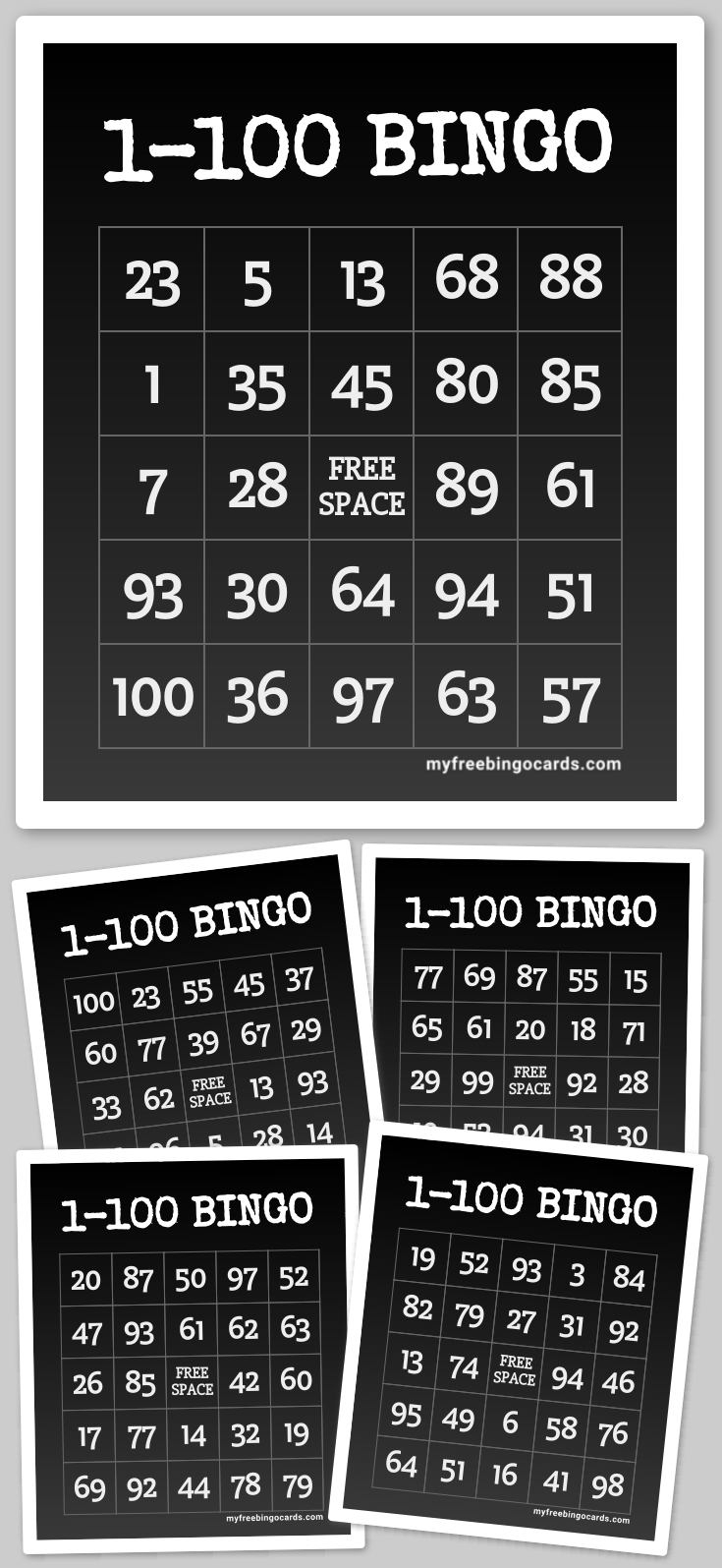 Virtual 1-100 BINGO