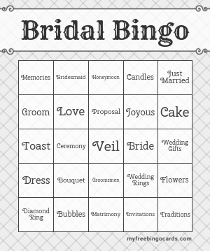 Bridal Bingo