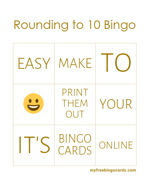 Rounding to 10 Bingo