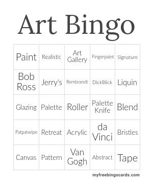 Art Bingo