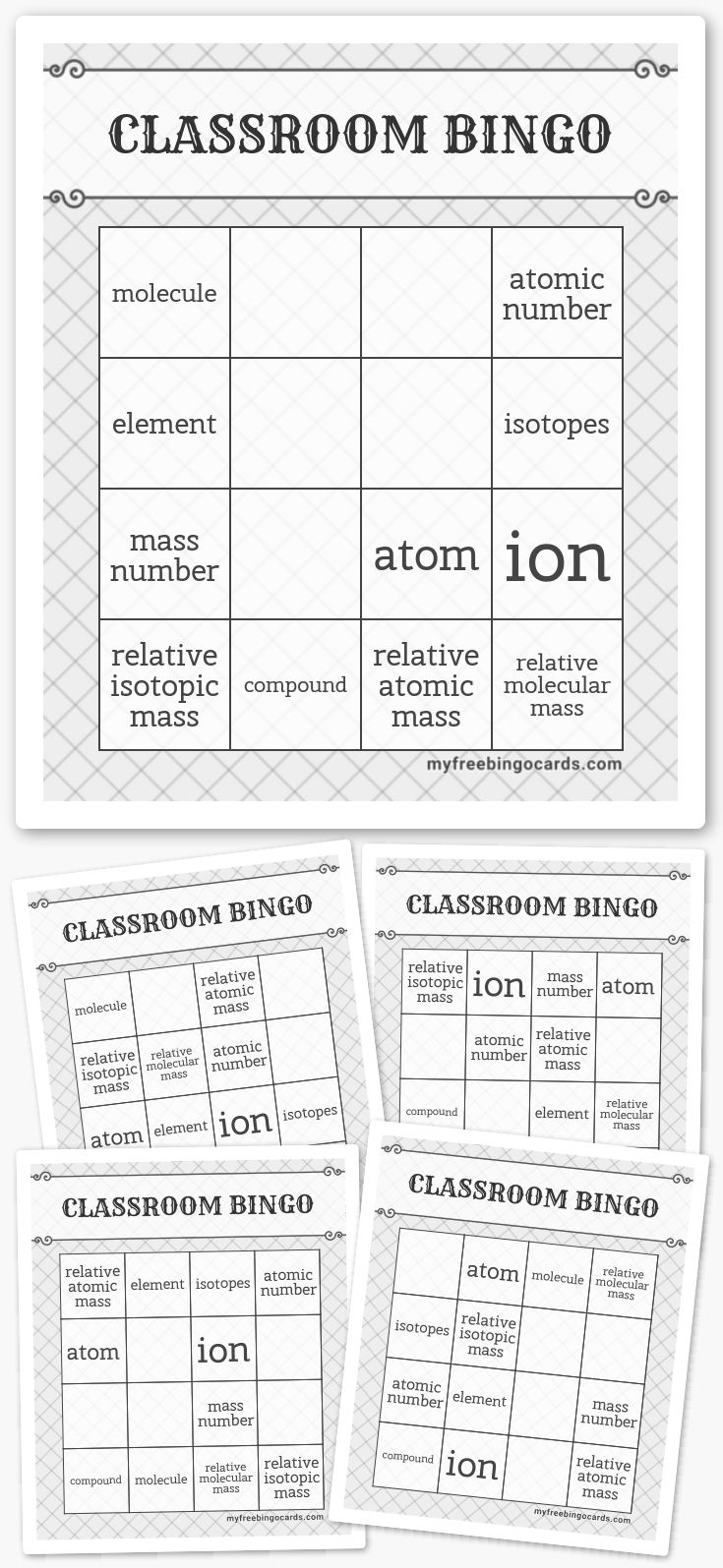 Virtual CLASSROOM BINGO