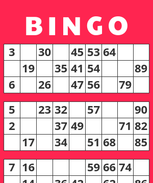 Bingo numbers 90