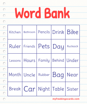Edit bingo cards