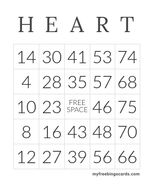 heart bingo