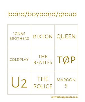Edit bingo cards
