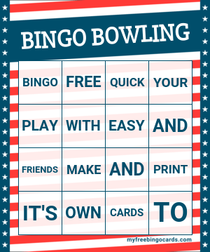 PRINT 100+ BINGO BOWLING CARDS