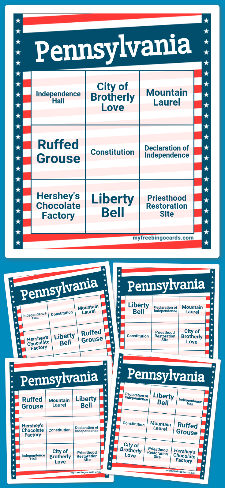 Virtual Pennsylvania Bingo