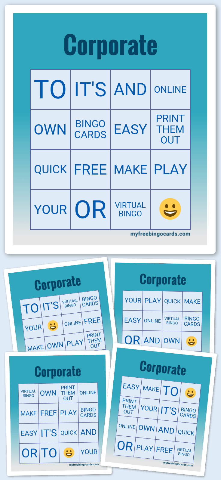 Virtual corporate bingo