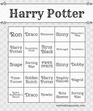 Harry Potter Bingo
