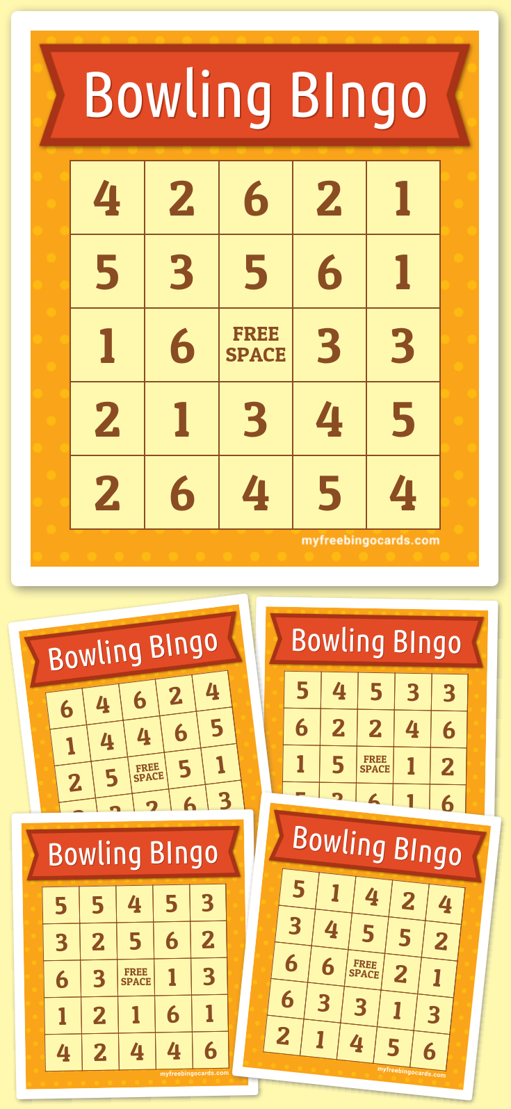 Virtual Bowling BIngo for Free Printable Bowling Bingo Cards