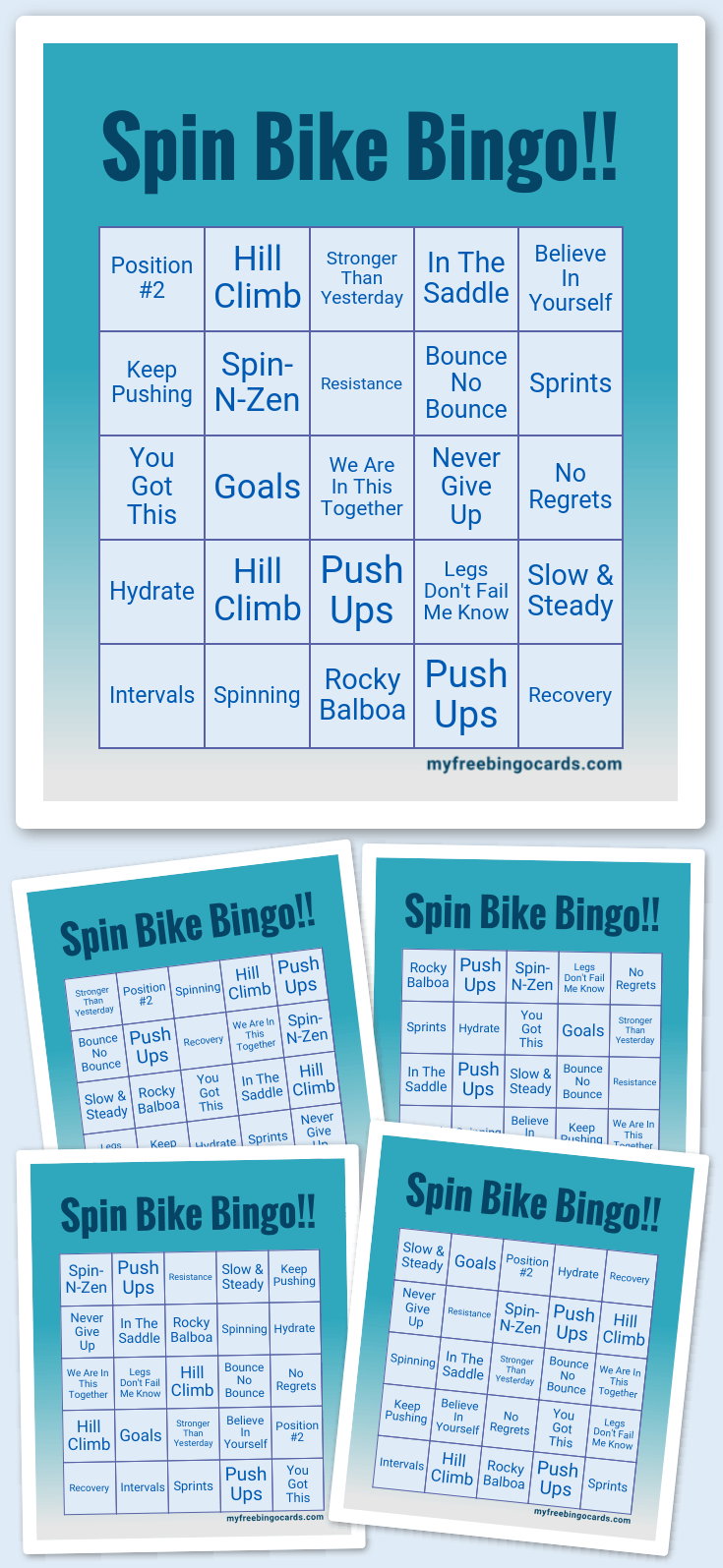 Virtual Spin Bike Bingo!!