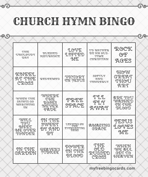 PRINT 100+ CHURCH HYMN BINGO CARDS