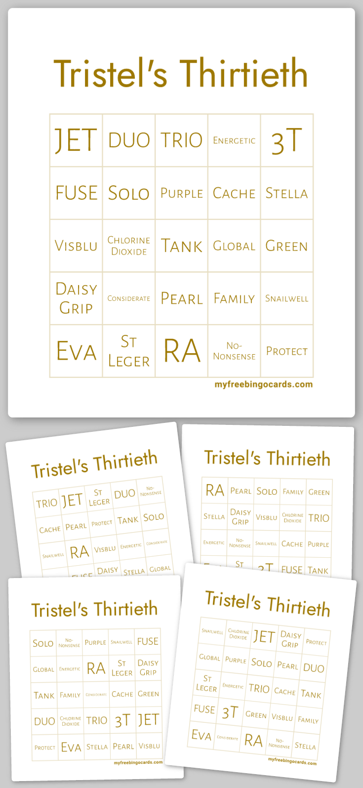 Virtual Tristel's Thirtieth Bingo
