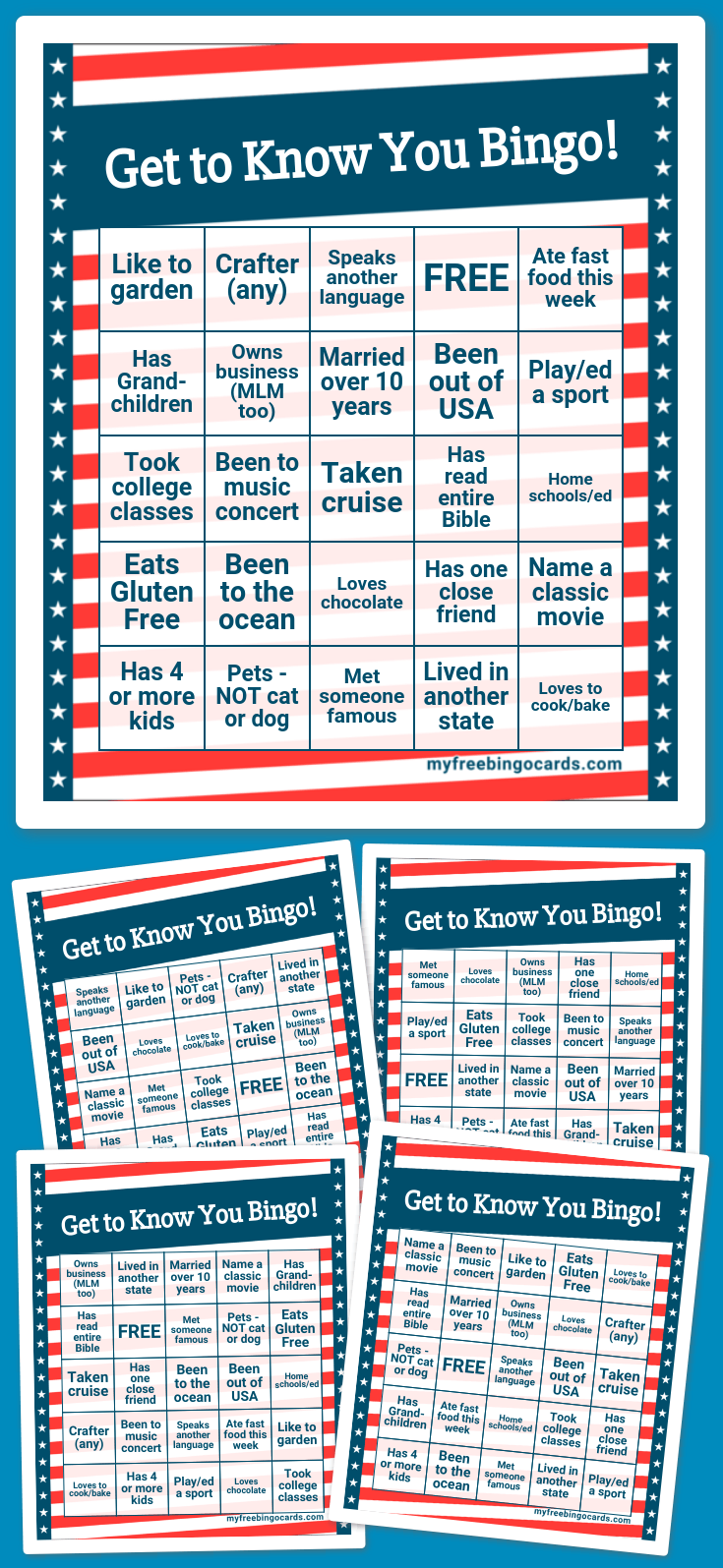 Virtual Get to Know You Bingo!