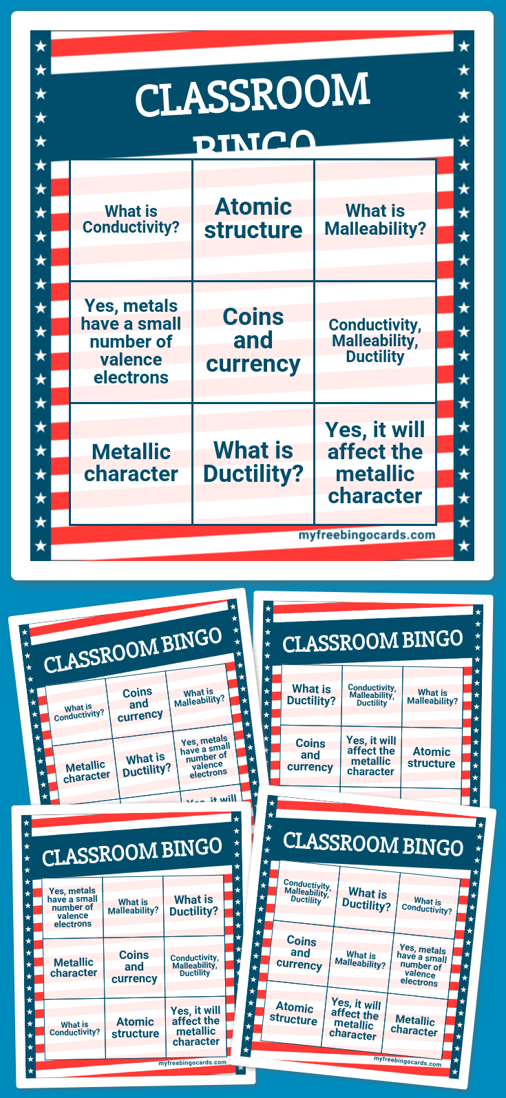 Virtual CLASSROOM BINGO
