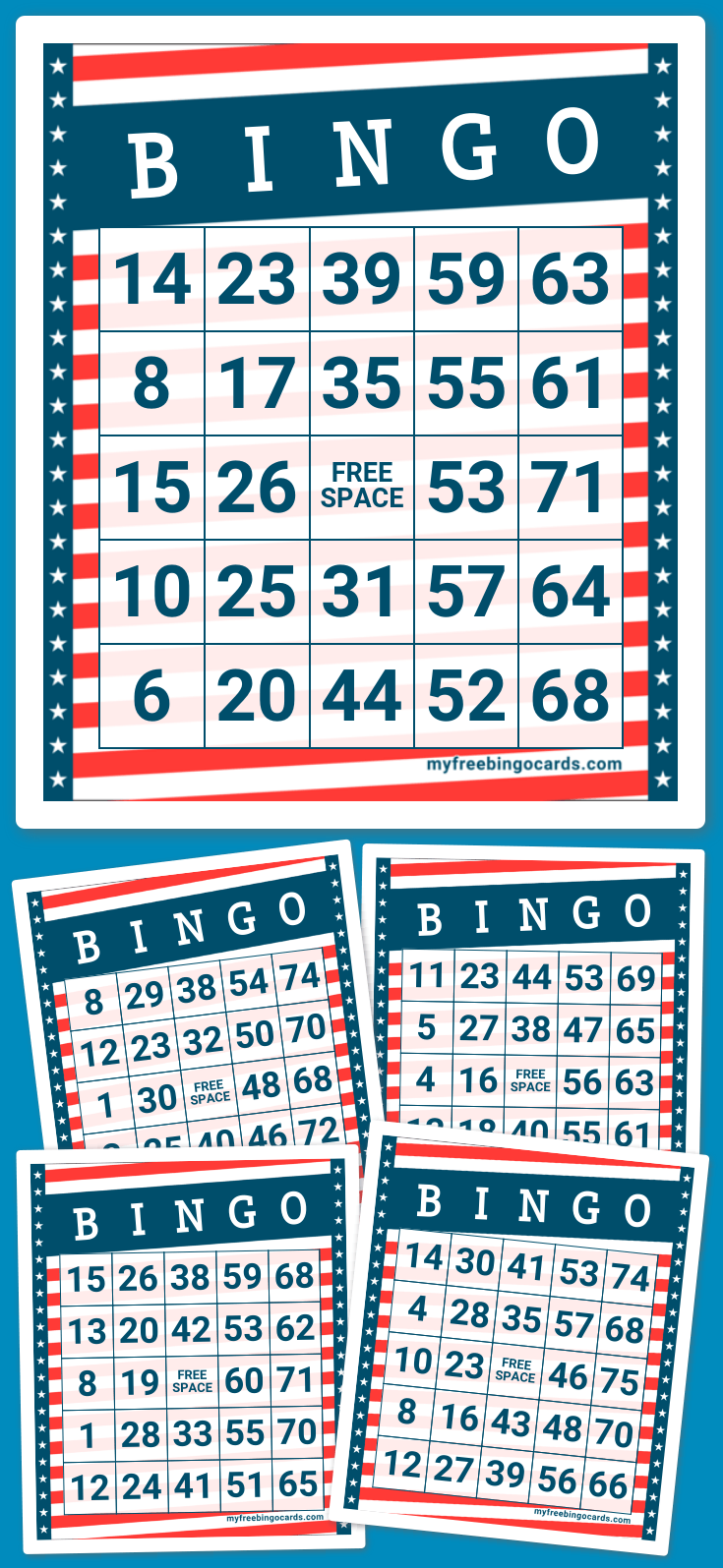 Virtual 1-75 Number Bingo