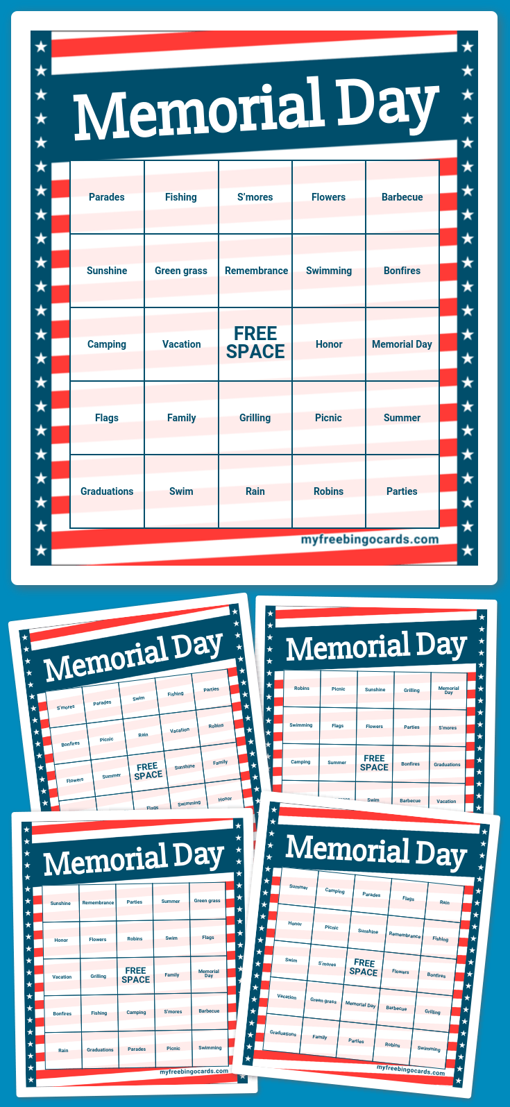 Virtual Memorial Day Bingo