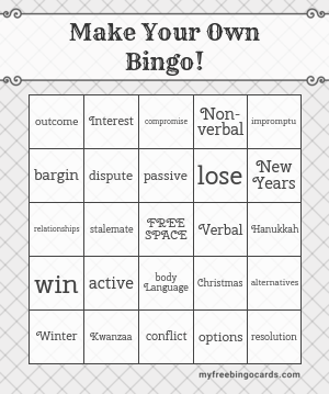 Print 100+ Make Your Own Bingo! Cards
