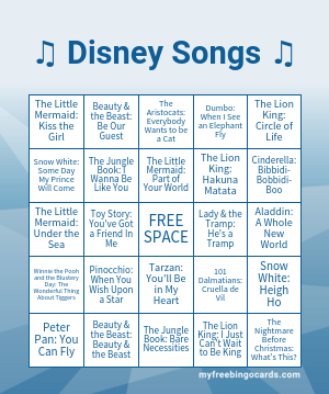Disney Bingo Printable Free