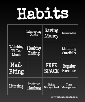 Habits Bingo