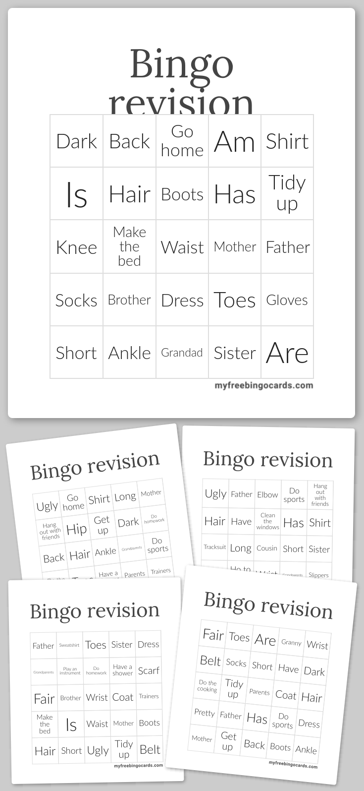 Virtual Bingo revision