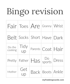 Edit bingo cards