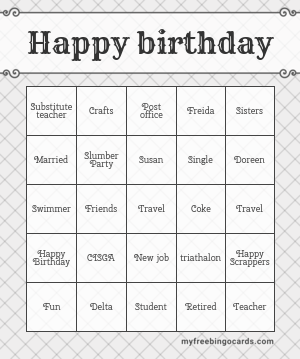 Birthday bingo ideas