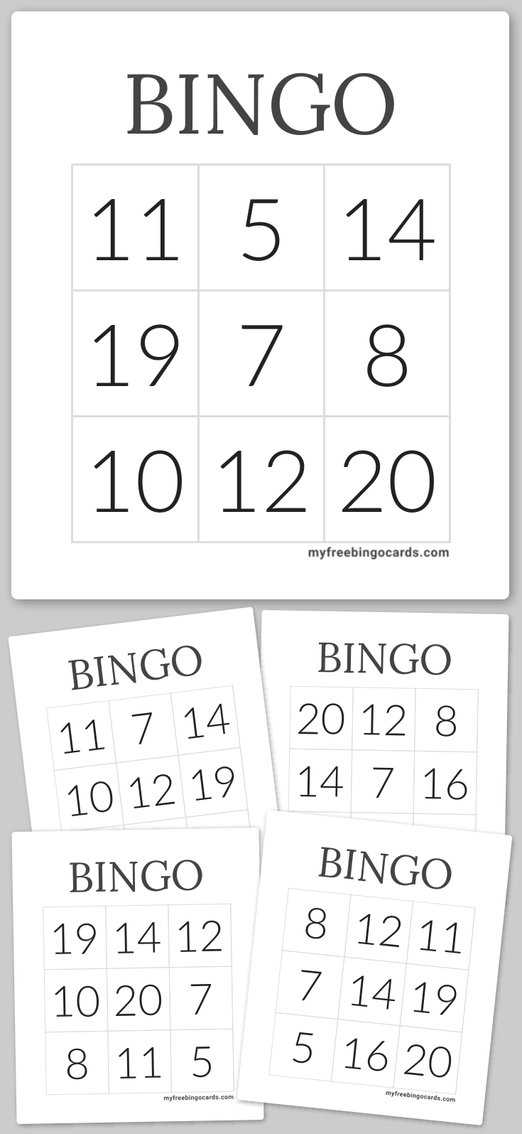 Virtual Virtual bingo card