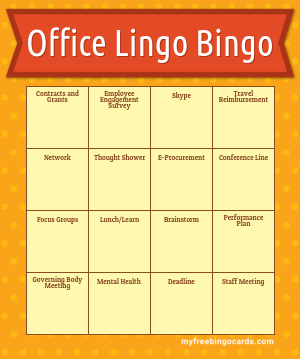 Office Lingo Bingo