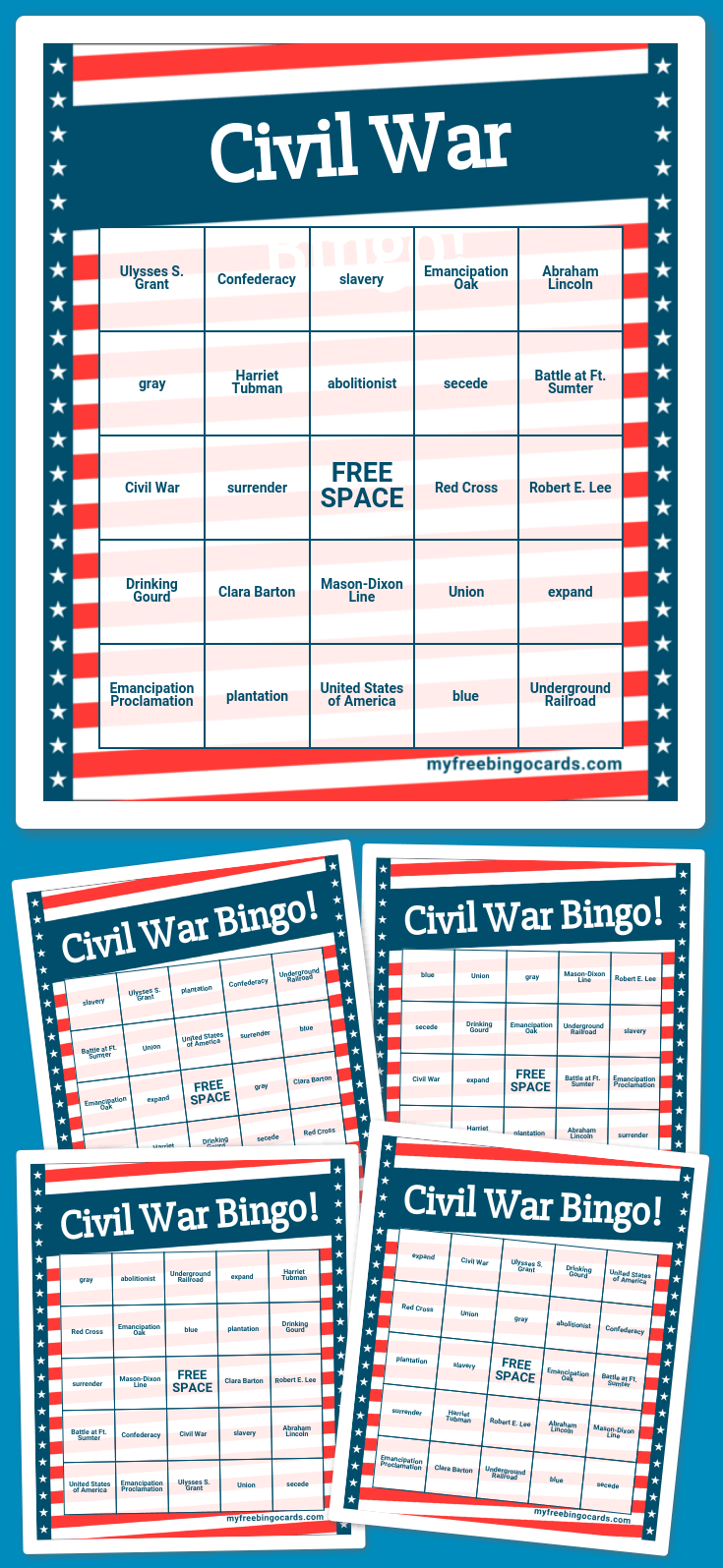 Virtual Civil War Bingo!
