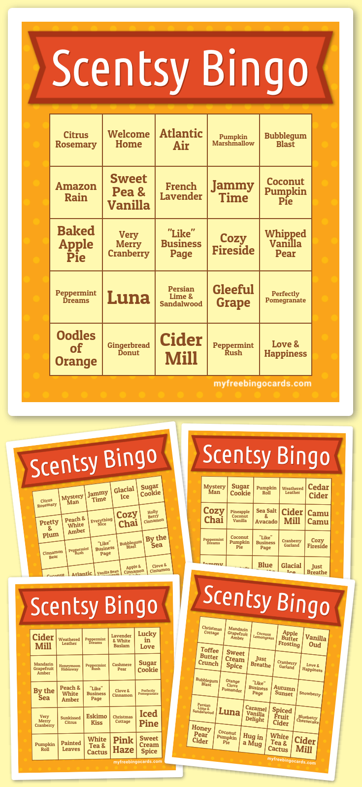 Virtual Scentsy Bingo