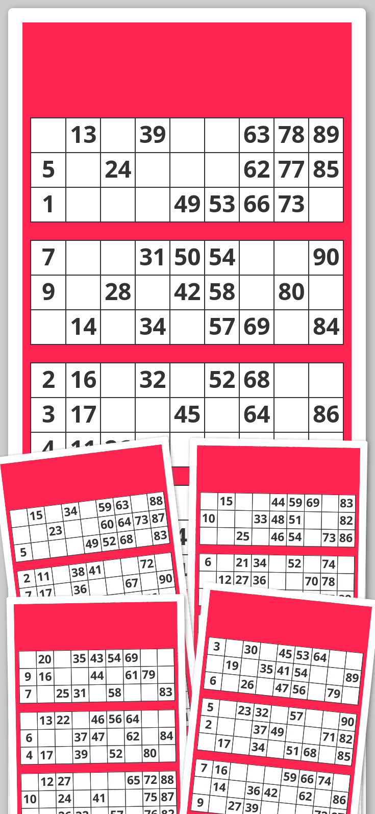 Virtual bingo
