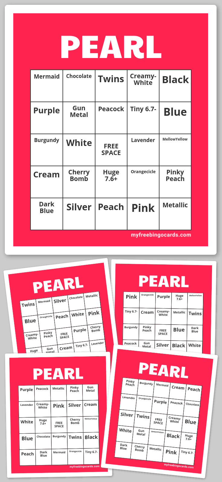 Virtual PEARL BINGO