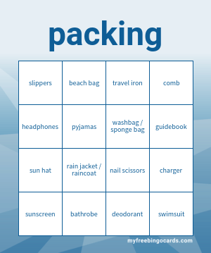 packing bingo