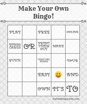 Make Your Own Bingo!