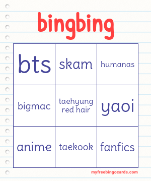 Edit bingo cards