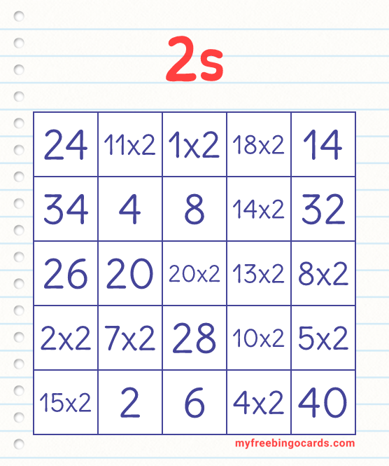 2s bingo