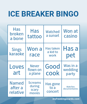 ICE BREAKER BINGO