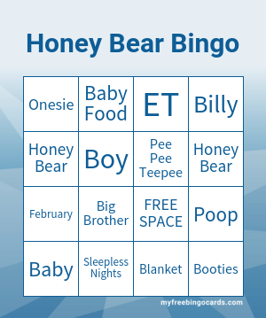 Print 100+ Honey Bear Bingo Cards
