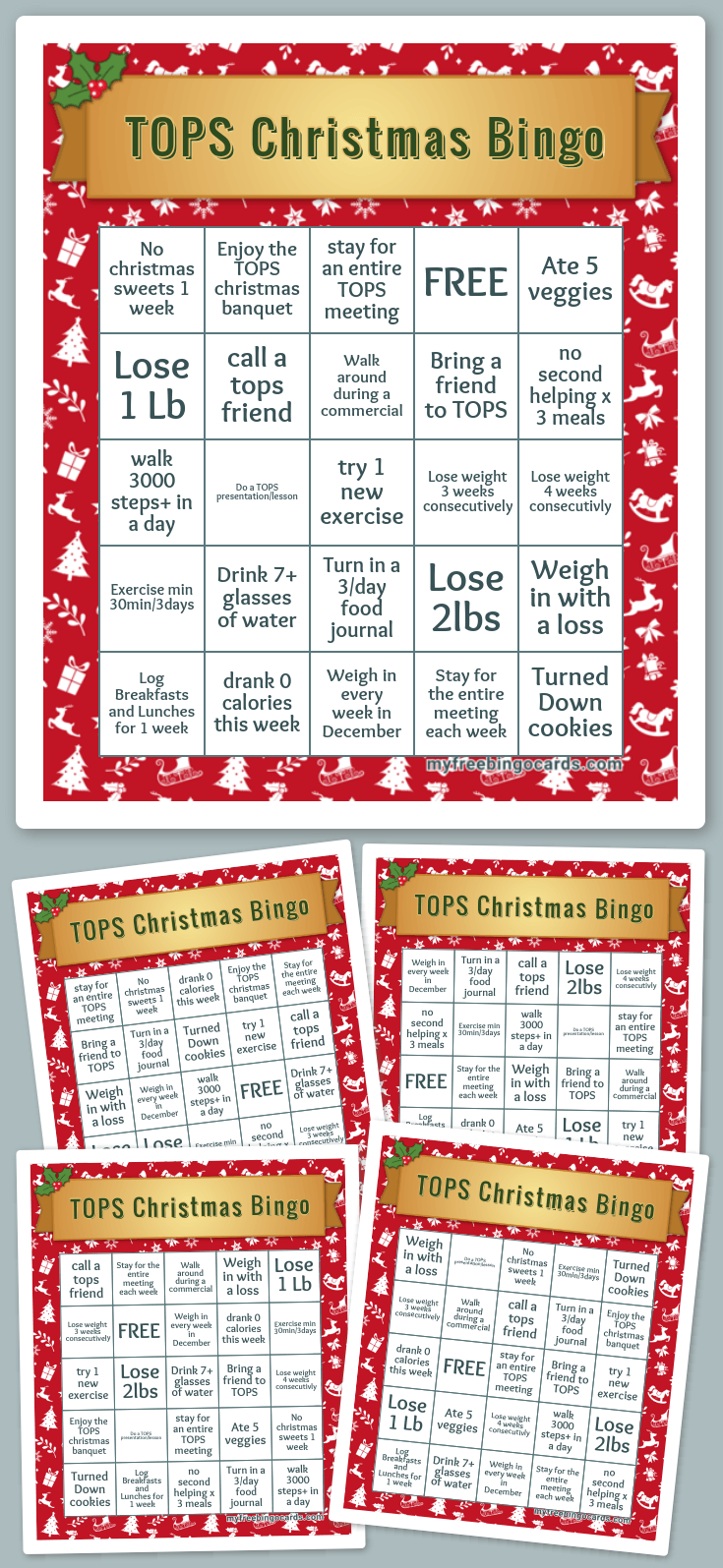 Virtual TOPS Christmas Bingo