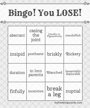 Bingo! You LOSE!