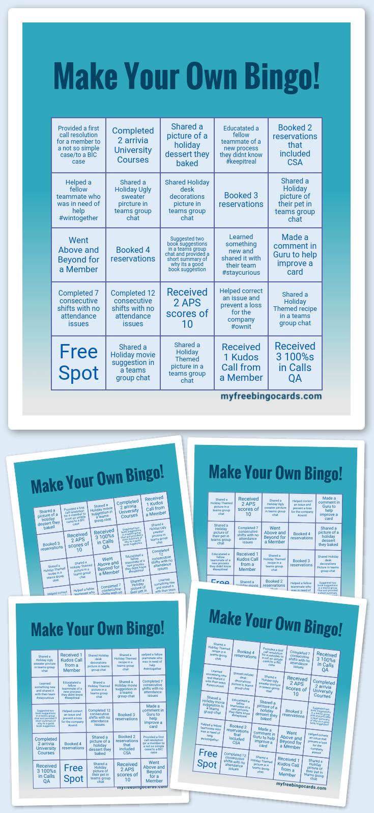 Virtual make your own bingo 