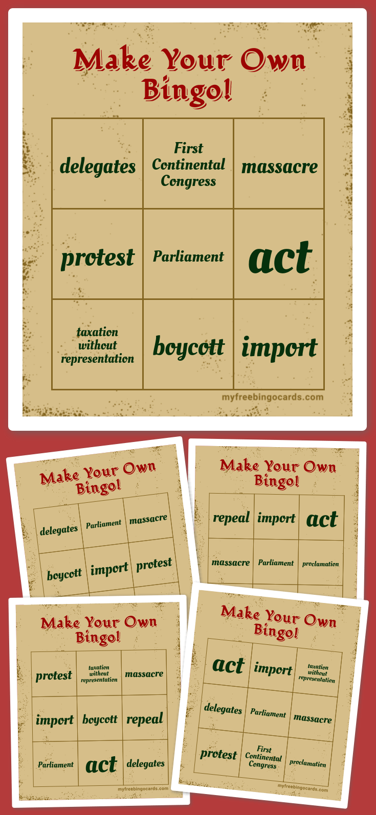 Virtual make your own bingo 