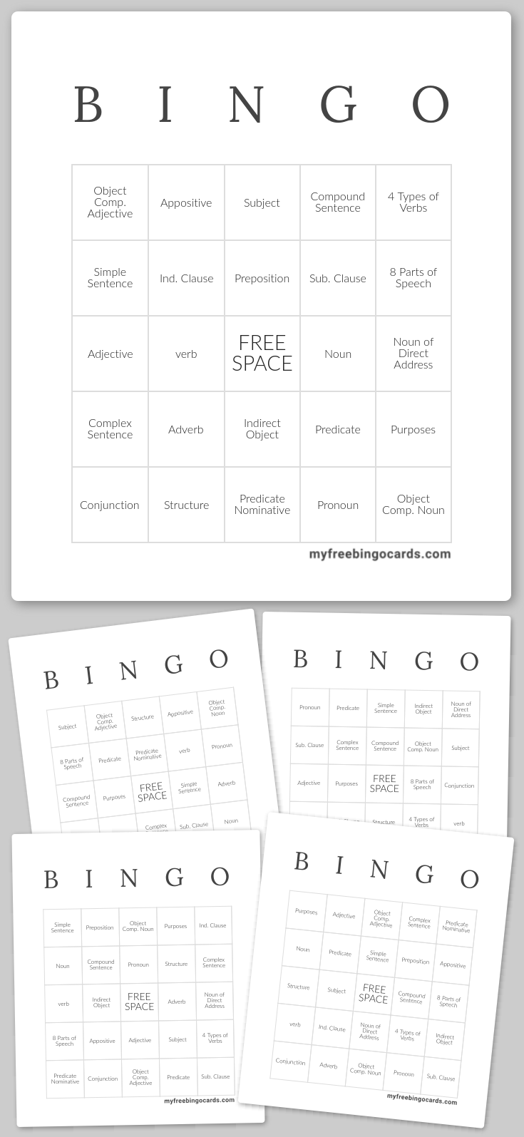 Virtual Virtual bingo card