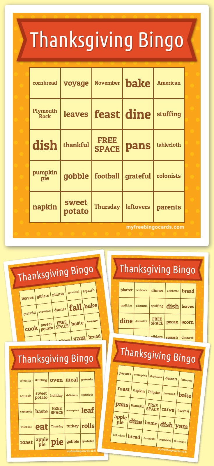 Virtual thanksgiving bingo