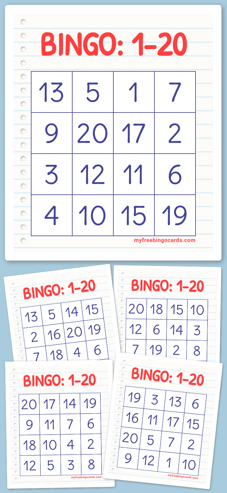 Virtual BINGO: 1-20