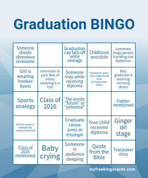 print 100 graduation bingo cards